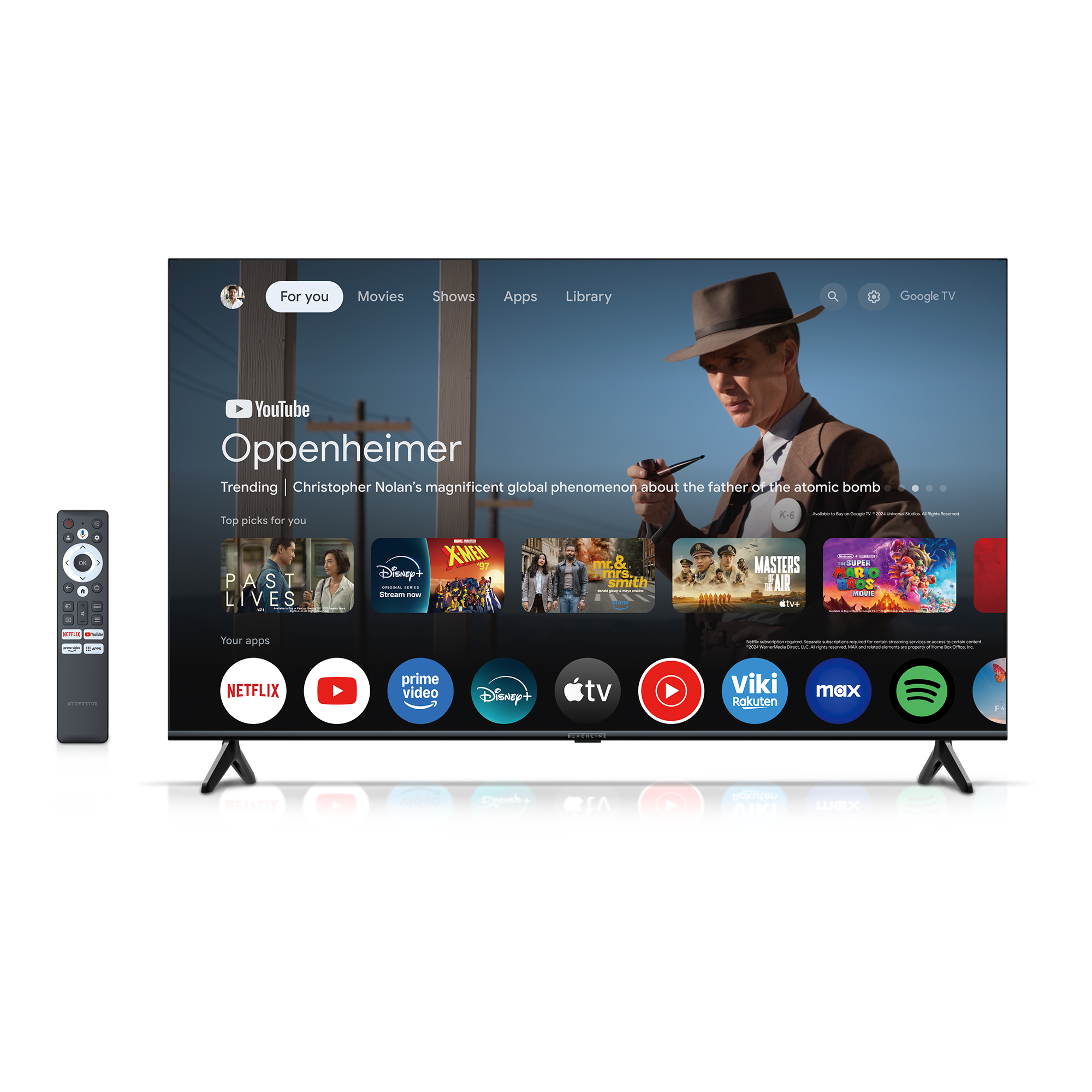 Televisor BLACKLINE QLED 50" UHD 4K Smart TV T6210QD