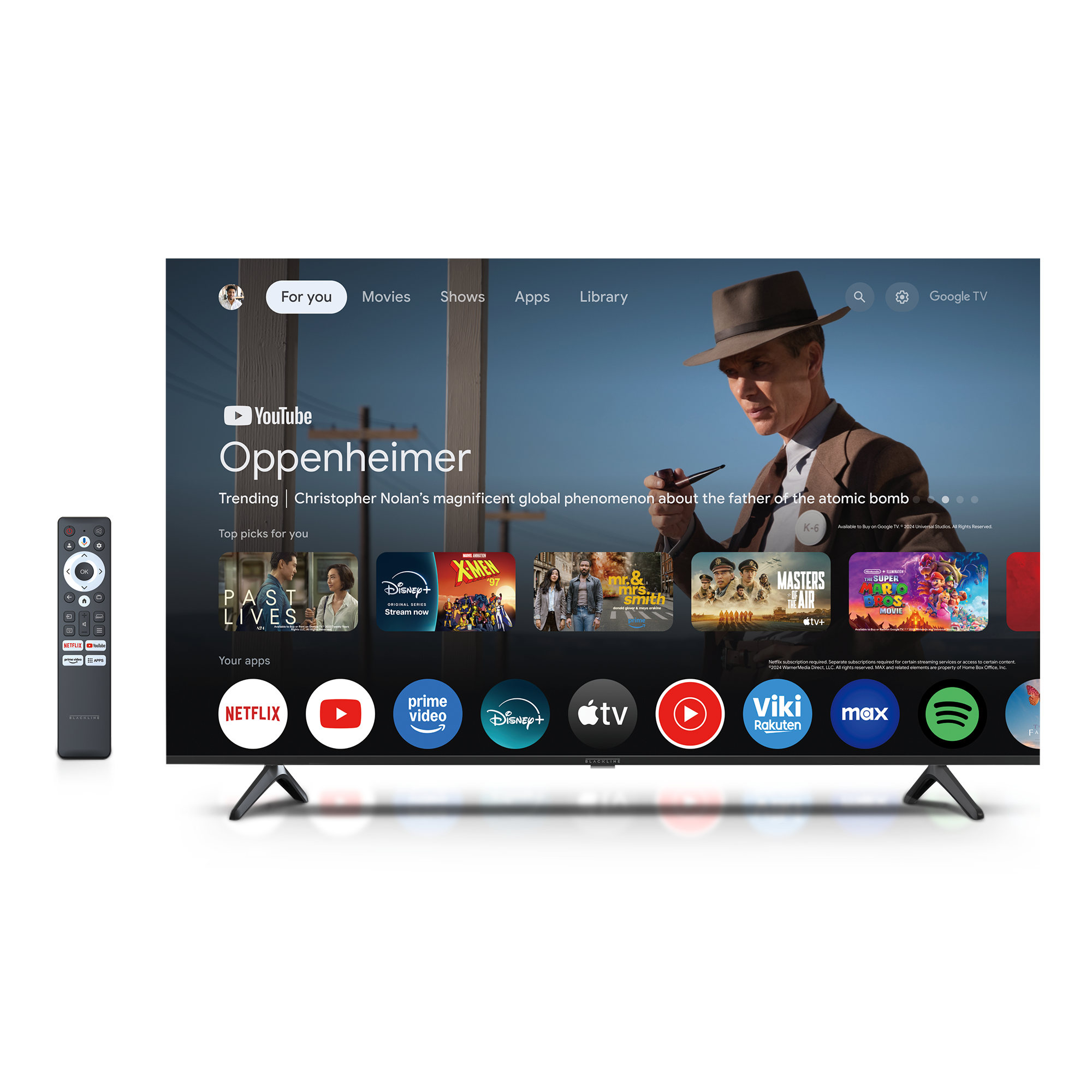 Televisor BLACKLINE QLED 58" UHD 4K Smart TV BL58-T8000QD